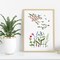 20-Piece Wildflower Painting Stencil Set – Reusable PET Spring Flower Templates for DIY Wall & Wood Art (Rectangular Design)